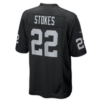 Eric Stokes Las Vegas Raiders Football Jersey, Black Game Sportswear Jersey Shirt, Lightweight Breathable Athletic Jersey, Casual Gift for Men