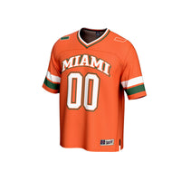 Miami Hurricanes Football Jersey, Orange Fashion Sportswear Jersey Shirt, Lightweight Breathable Athletic Jersey, Casual Gift for Men