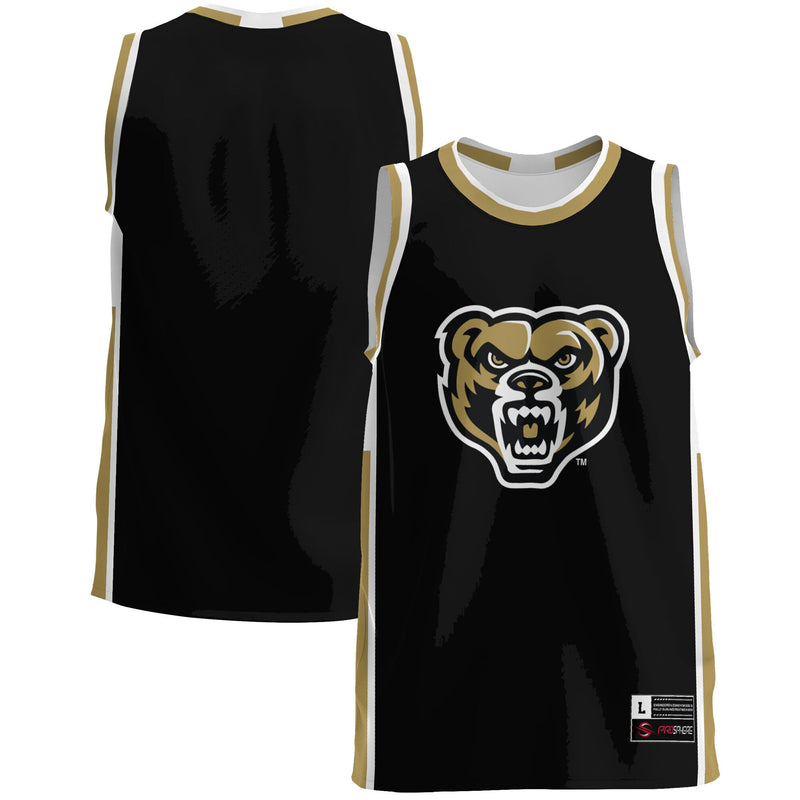 Oakland Golden Grizzlies Basketball Jersey, Black Lightweight Sportswear Jersey Shirt, Sleeveless Athletic Tank Jersey, Casual Gift for Men