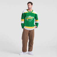 Minnesota Wild Hockey Jersey, Green Premium Sportswear Jersey Shirt, Long Sleeve Hockey Sweater Jersey, Casual Gift for Men, Style 202015699
