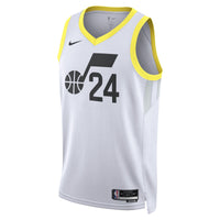 Walker Kessler Utah Jazz Basketball Jersey, White Swingman Sportswear Jersey Shirt, Sleeveless Athletic Tank Jersey, Casual Gift for Men