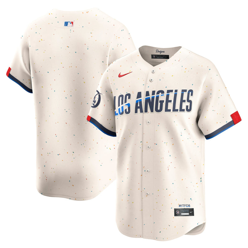Los Angeles Dodgers Baseball Jersey, Cream Limited Sportswear Jersey Shirt, Lightweight Breathable Athletic Jersey, Casual Gift for Men