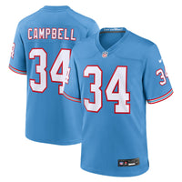 Earl Campbell Tennessee Titans Football Jersey, Light Blue Sportswear Jersey Shirt, Lightweight Breathable Athletic Jersey, Casual Gift for Men