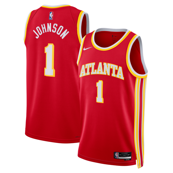 Atlanta Hawks Icon Edition Swingman Jersey - Red - Jalen Johnson