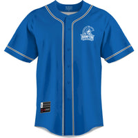 Hampton Pirates Baseball Jersey, Blue Lightweight Sportswear Jersey Shirt, Lightweight Breathable Athletic Jersey, Casual Gift for Men