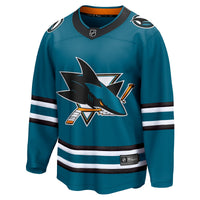 San Jose Sharks Hockey Jersey, Teal Breakaway Sportswear Jersey Shirt, Long Sleeve Hockey Sweater Jersey, Casual Gift for Men, Style 5111270