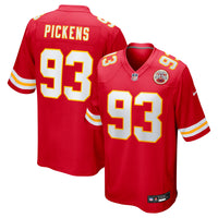 Zacch Pickens Kansas City Chiefs Football Jersey, Red Game Sportswear Jersey Shirt, Lightweight Breathable Athletic Jersey, Casual Gift for Men