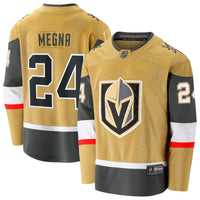 Jaycob Megna Vegas Golden Knights Hockey Jersey, Gold Breakaway Sportswear Jersey Shirt, Long Sleeve Hockey Sweater Jersey, Casual Gift for Men