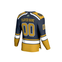 Notre Dame Fighting Irish Hockey Jersey, Navy Fashion Sportswear Jersey Shirt, Long Sleeve Hockey Sweater Jersey, Casual Gift for Men