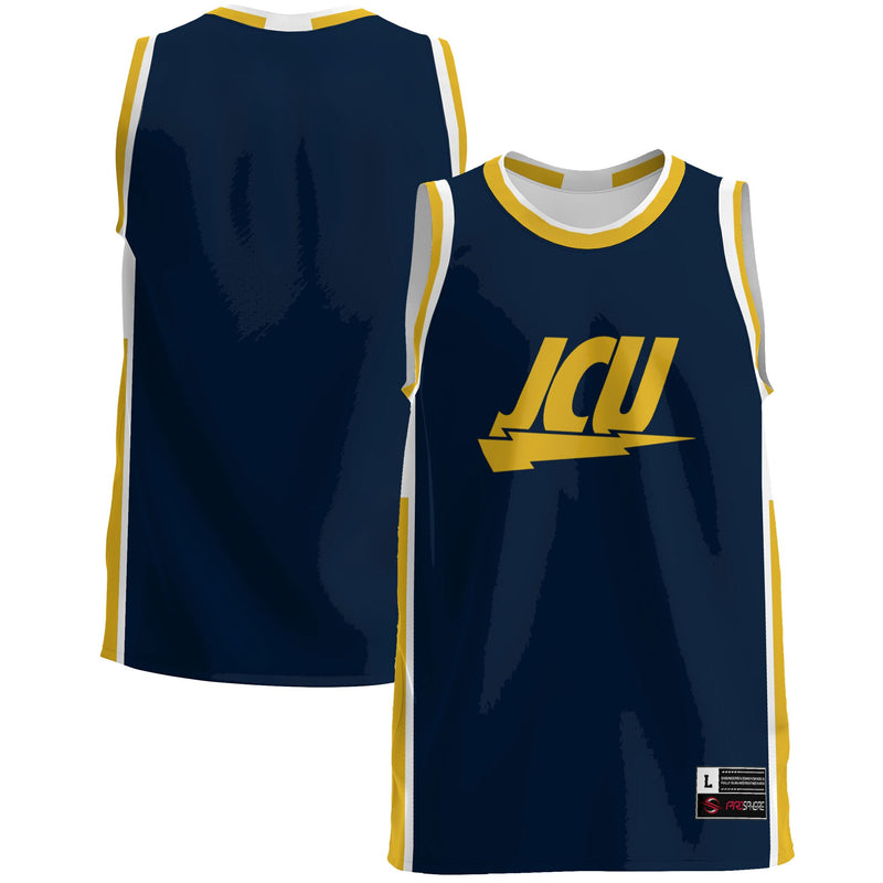 John Carroll University Blue Streaks Basketball Jersey, Navy Sportswear Jersey Shirt, Sleeveless Athletic Tank Jersey, Casual Gift for Men