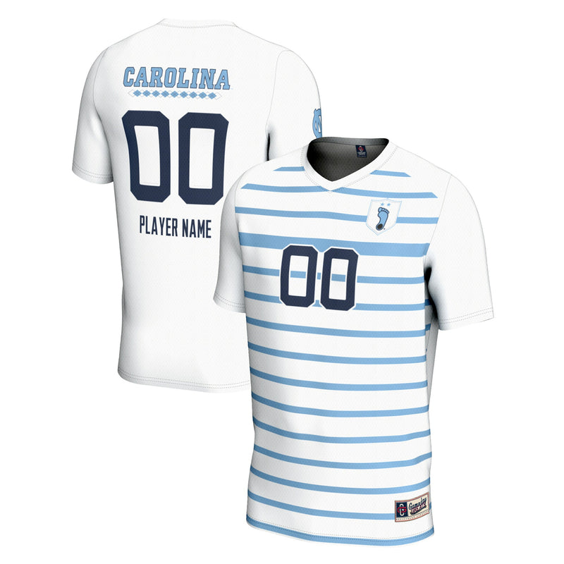 North Carolina Tar Heels Soccer Jersey, White Lightweight Sportswear Jersey Shirt, Lightweight Breathable Athletic Jersey, Casual Gift for Men