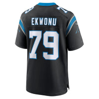 Ikem Ekwonu Carolina Panthers Football Jersey, Black Game Sportswear Jersey Shirt, Lightweight Breathable Athletic Jersey, Casual Gift for Men