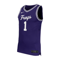 TCU Horned Frogs Basketball Jersey, Purple Sportswear Jersey Shirt, Sleeveless Athletic Tank Jersey, Casual Gift for Men, Style 202319061