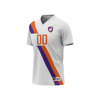 Clemson Tigers Soccer Jersey, White Fashion Sportswear Jersey Shirt, Lightweight Breathable Athletic Jersey, Casual Gift for Men