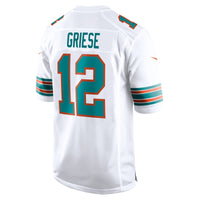 Bob Griese Miami Dolphins Football Jersey, White Sportswear Jersey Shirt, Lightweight Breathable Athletic Jersey, Casual Gift for Men
