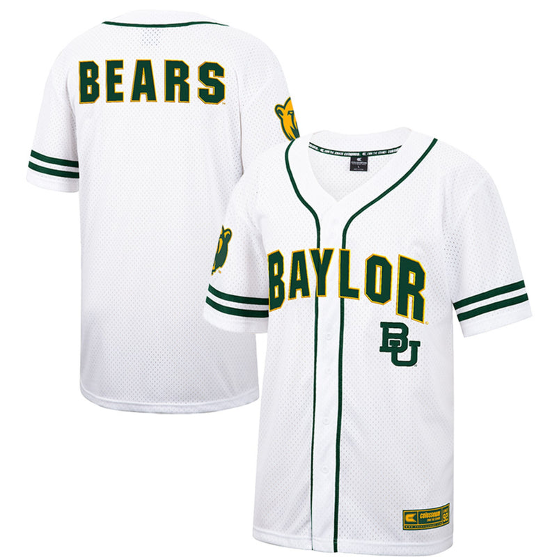 Baylor Bears Baseball Jersey, White Sportswear Jersey Shirt, Lightweight Breathable Athletic Jersey, Casual Gift for Men
