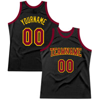 Custom Basketball Jersey, Black Maroon Gold Authentic Sportswear Jersey Shirt, Athletic Mesh Moisture Wicking Jersey, Casual Gift for Men