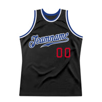 Custom Basketball Jersey, Black Royal Red Throwback Sportswear Jersey Shirt, Athletic Mesh Moisture Wicking Jersey, Casual Gift for Men