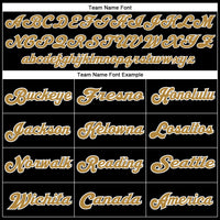 Custom Football Jersey, Black Old Gold White Sportswear Jersey Shirt, Athletic Mesh Moisture Wicking Jersey, Casual Gift for Men