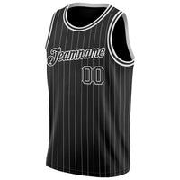 Custom Basketball Jersey, Black White Sportswear Jersey Shirt, Athletic Mesh Moisture Wicking Jersey, Casual Gift for Men, Style Black0497