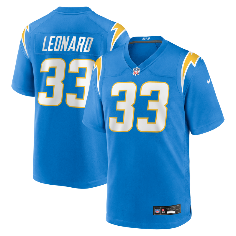 Deane Leonard Los Angeles Chargers Football Jersey, Powder Sportswear Jersey Shirt, Lightweight Breathable Athletic Jersey, Casual Gift for Men