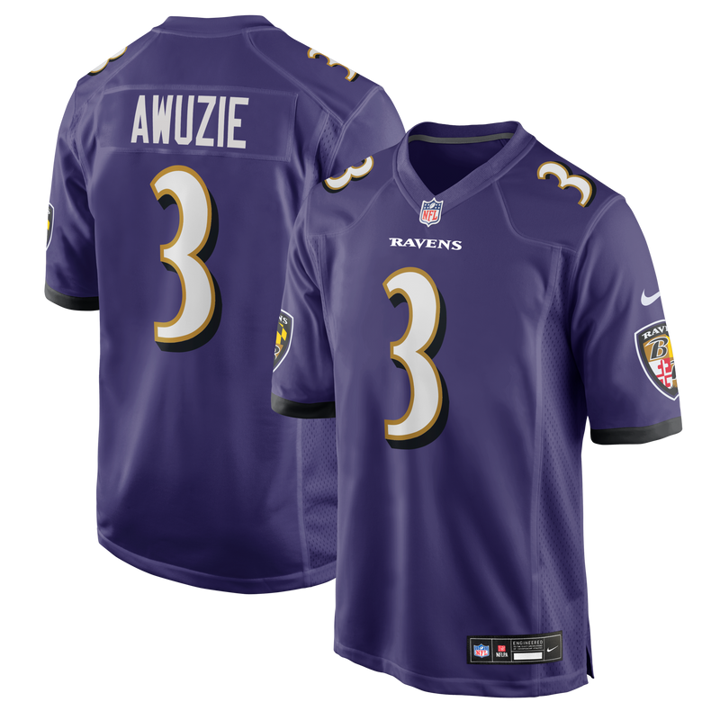 Chidobe Awuzie Baltimore Ravens Football Jersey, Purple Sportswear Jersey Shirt, Lightweight Breathable Athletic Jersey, Casual Gift for Men