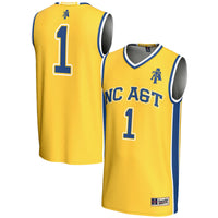 North Carolina A&T Aggies Basketball Jersey, Gold Lightweight Sportswear Jersey Shirt, Sleeveless Athletic Tank Jersey, Casual Gift for Men