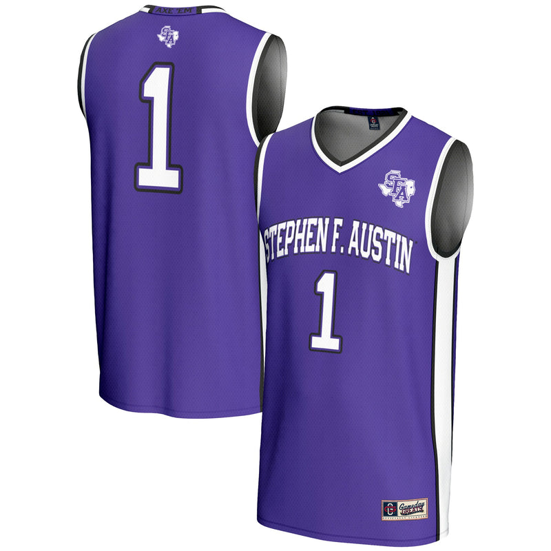 Stephen F Austin Lumberjacks Basketball Jersey, Purple Lightweight Sportswear Jersey Shirt, Sleeveless Athletic Tank Jersey, Casual Gift for Men