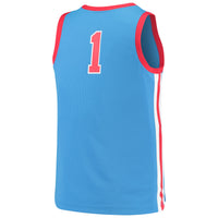 Ole Miss Rebels Basketball Jersey, Light Blue Replica Sportswear Jersey Shirt, Sleeveless Athletic Tank Jersey, Casual Gift for Men