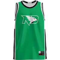 North Dakota Basketball Jersey, Green Lightweight Sportswear Jersey Shirt, Sleeveless Athletic Tank Jersey, Casual Gift for Men, Style 4726134