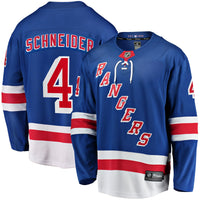 Braden Schneider New York Rangers Hockey Jersey, Blue Breakaway Sportswear Jersey Shirt, Long Sleeve Hockey Sweater Jersey, Casual Gift for Men