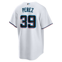 Eury Perez Miami Marlins Baseball Jersey, White Replica Sportswear Jersey Shirt, Lightweight Breathable Athletic Jersey, Casual Gift for Men