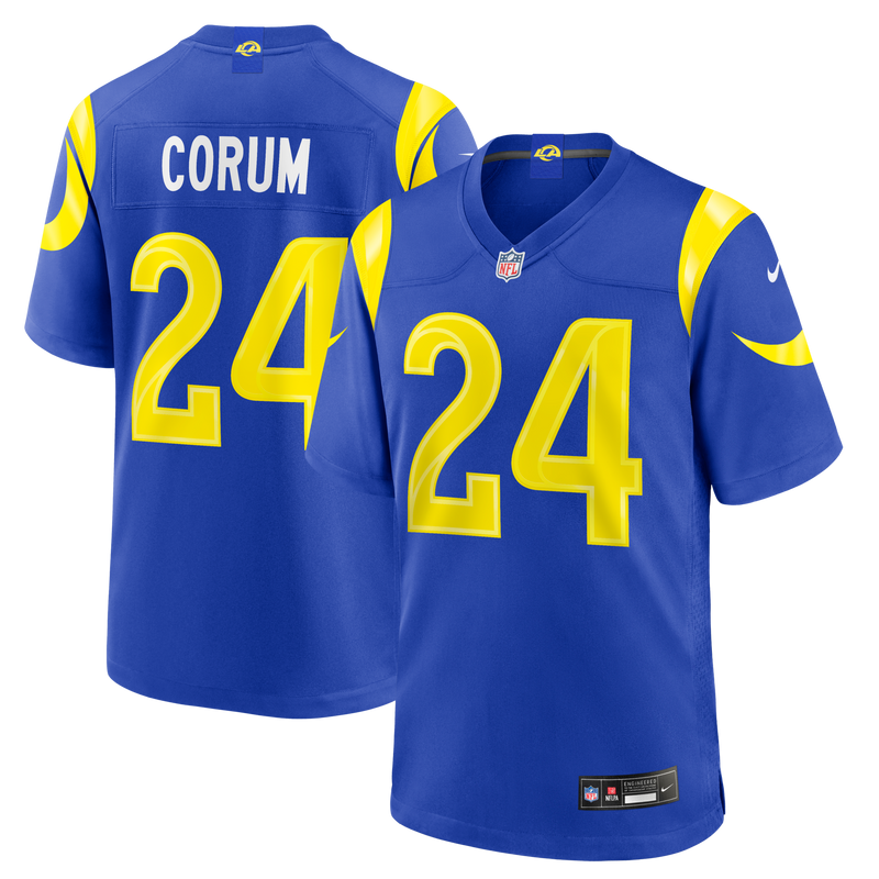Blake Corum Los Angeles Rams Football Jersey, Royal Game Sportswear Jersey Shirt, Lightweight Breathable Athletic Jersey, Casual Gift for Men