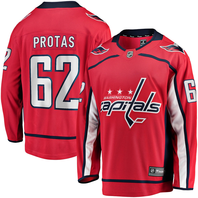 Ilya Protas Washington Capitals Hockey Jersey, Red Breakaway Sportswear Jersey Shirt, Long Sleeve Hockey Sweater Jersey, Casual Gift for Men