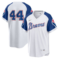 Hank Aaron Atlanta Braves Baseball Jersey, White Home Sportswear Jersey Shirt, Lightweight Breathable Athletic Jersey, Casual Gift for Men