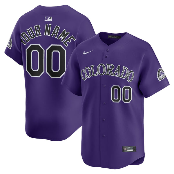 Colorado Rockies Purple Alternate Limited Custom Jersey