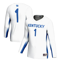 Kentucky Wildcats Volleyball Jersey, White Sportswear Jersey Shirt, Lightweight Breathable Athletic Jersey, Casual Gift for Men, Style 201032030