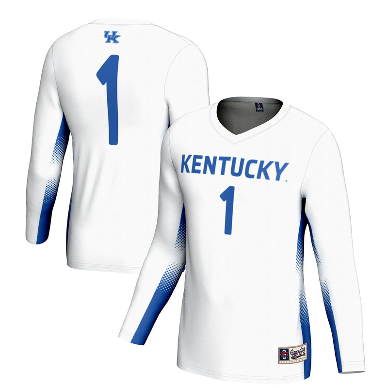 Kentucky Wildcats Volleyball Jersey, White Sportswear Jersey Shirt, Lightweight Breathable Athletic Jersey, Casual Gift for Men, Style 201032030