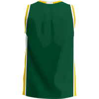 SUNY Brockport Golden Eagles Basketball Jersey, Green Lightweight Sportswear Jersey Shirt, Sleeveless Athletic Tank Jersey, Casual Gift for Men