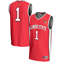 Illinois State Redbirds Basketball Jersey, Red Lightweight Sportswear Jersey Shirt, Sleeveless Athletic Tank Jersey, Casual Gift for Men
