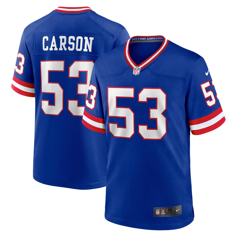 Harry Carson New York Giants Football Jersey, Royal Game Sportswear Jersey Shirt, Lightweight Breathable Athletic Jersey, Casual Gift for Men