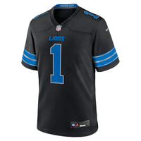 Jameson Williams Detroit Lions Football Jersey, Black Game Sportswear Jersey Shirt, Lightweight Breathable Athletic Jersey, Casual Gift for Men