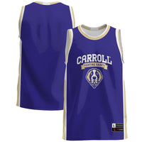 Carroll College Fighting Saints Basketball Jersey, Purple Sportswear Jersey Shirt, Sleeveless Athletic Tank Jersey, Casual Gift for Men