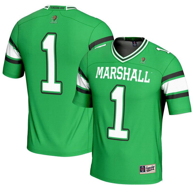 Marshall Thundering Herd Endzone Football Jersey, Kelly Sportswear Jersey Shirt, Lightweight Breathable Athletic Jersey, Casual Gift for Men