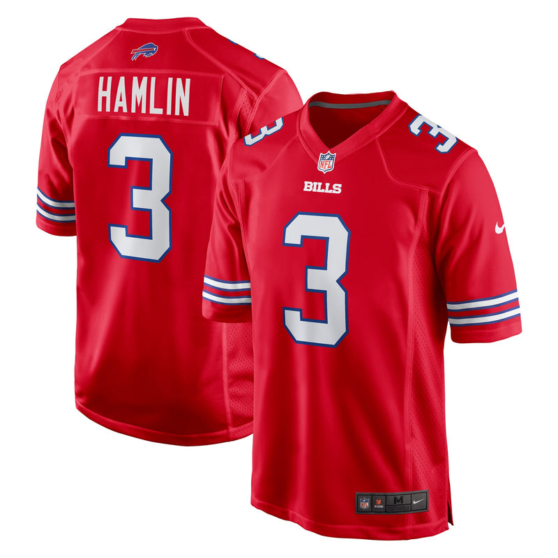 Damar Hamlin Buffalo Bills Football Jersey, Red Game Sportswear Jersey Shirt, Lightweight Breathable Athletic Jersey, Casual Gift for Men