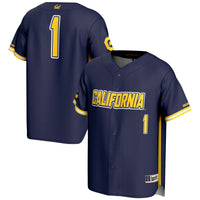 Cal Bears Baseball Jersey, Navy Sportswear Jersey Shirt, Lightweight Breathable Athletic Jersey, Casual Gift for Men, Style 200098785