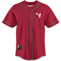 Eastern Washington Eagles Baseball Jersey, Red Lightweight Sportswear Jersey Shirt, Lightweight Breathable Athletic Jersey, Casual Gift for Men