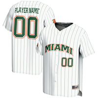 Miami Hurricanes Baseball Jersey, White Lightweight Sportswear Jersey Shirt, Lightweight Breathable Athletic Jersey, Casual Gift for Men