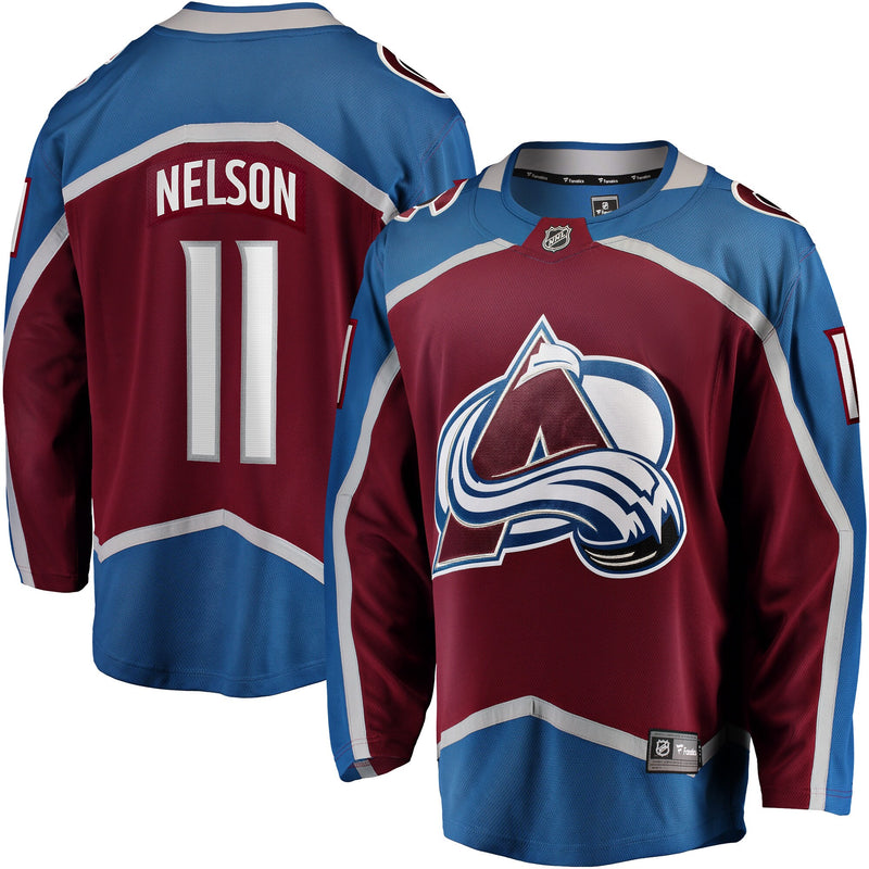 Brock Nelson Colorado Avalanche Hockey Jersey, Burgundy Sportswear Jersey Shirt, Long Sleeve Hockey Sweater Jersey, Casual Gift for Men