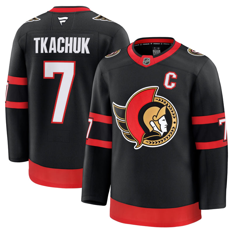 Brady Tkachuk Ottawa Senators Hockey Jersey, Black Premium Home Sportswear Jersey Shirt, Long Sleeve Hockey Sweater Jersey, Casual Gift for Men